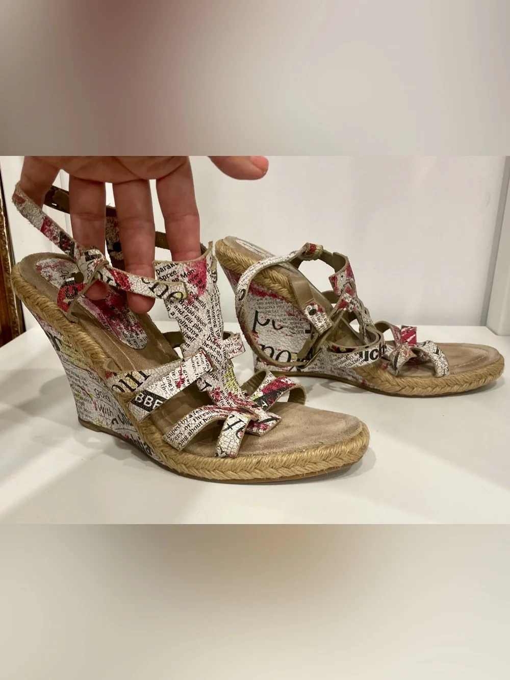 Vintage Barney's Espadrille Wedge, 9